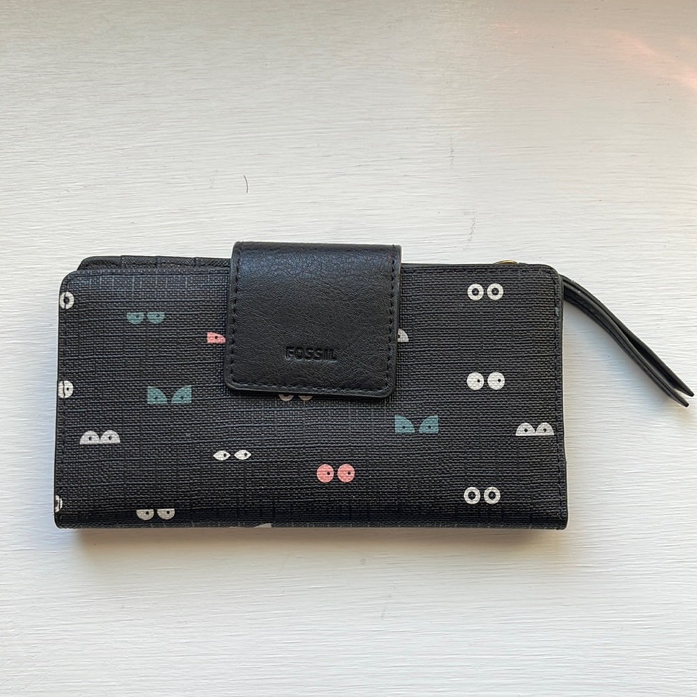 FOSSIL RFID WALLET - RAINBOW EYES